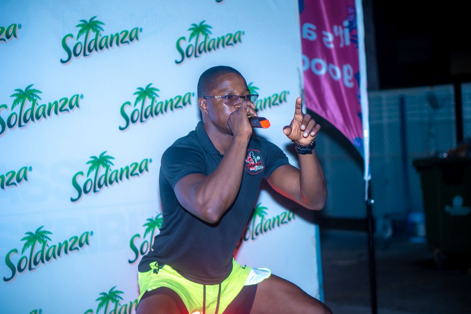 Fitbox leading a company fitness event