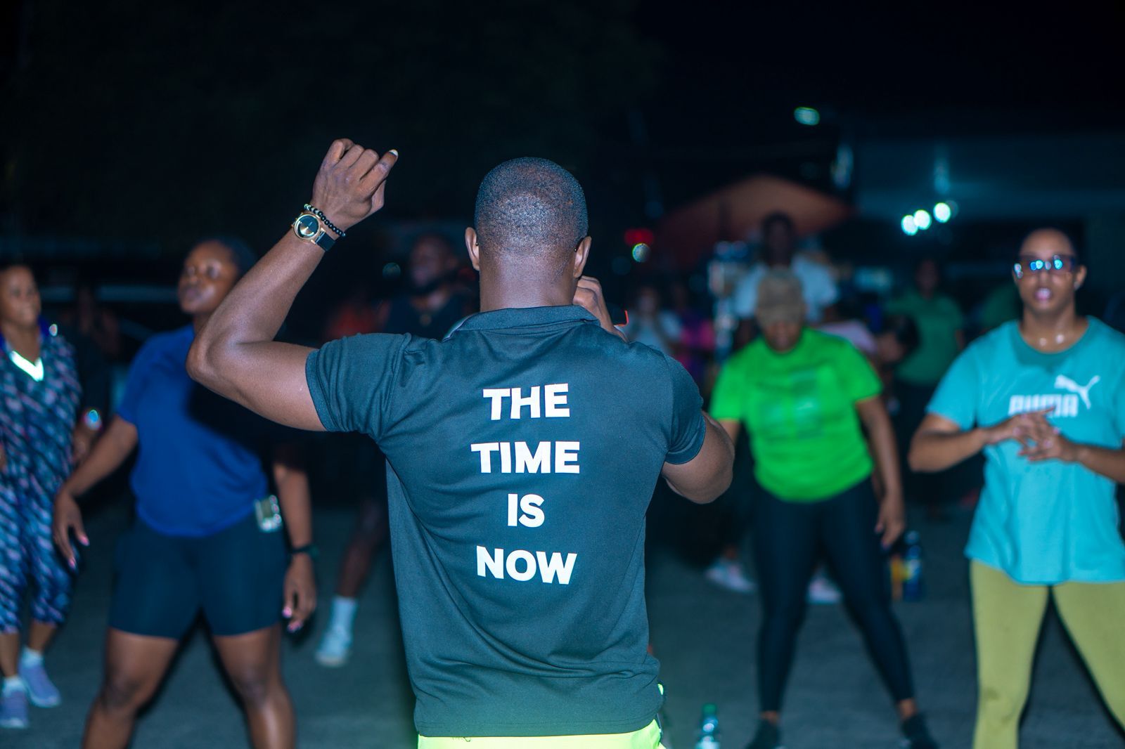 Fitbox night training session