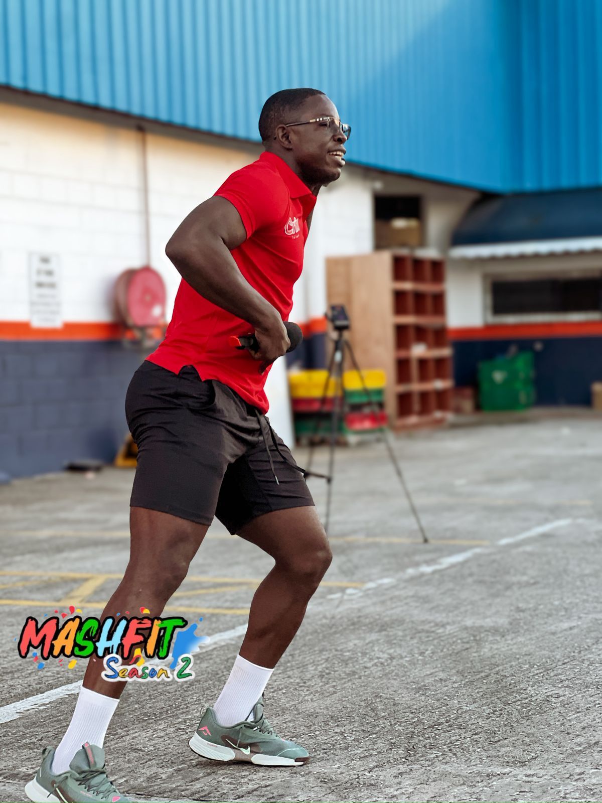 The Fitbox coach mid-session